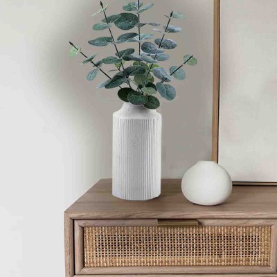 Lauren Taylor - Artificial Eucalyptus in a White Ceramic Vase