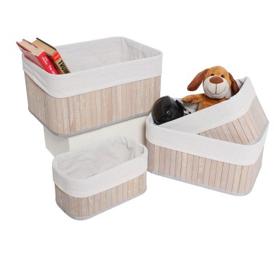 Lauren Taylor - Panier de rangement en bambou LT Grey