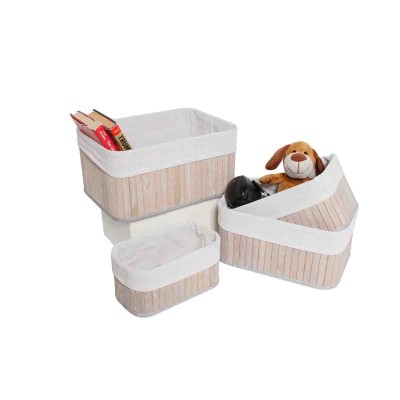 Lauren Taylor - Panier de rangement en bambou LT Grey-33X23X16