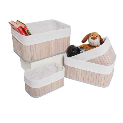 Lauren Taylor - Panier de rangement en bambou LT Gris-36X26X18cm