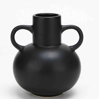Lauren Taylor - Vase en céramique noire avec poignées