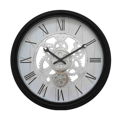 Lauren Taylor - Grande horloge murale de 45 cm avec engrenages mobiles