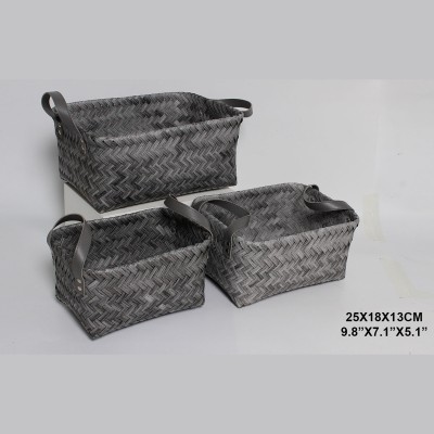 Lauren Taylor - Panier de rangement Chevron Gris