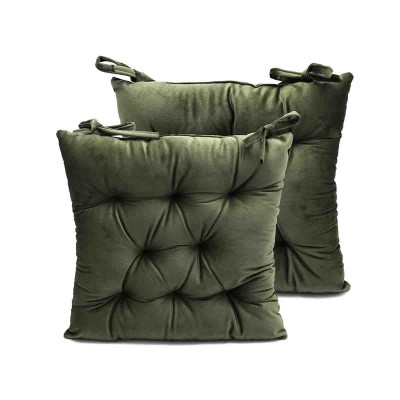 Lauren Taylor - Waterproof velvet chair pad Khaki