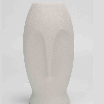 Lauren Taylor - Vase à facettes en céramique blanche