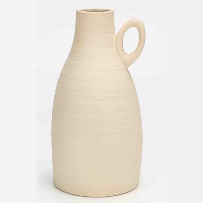Lauren Taylor - Vase en céramique blanc allongé