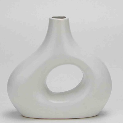 Lauren Taylor - Vase Torus en céramique blanche