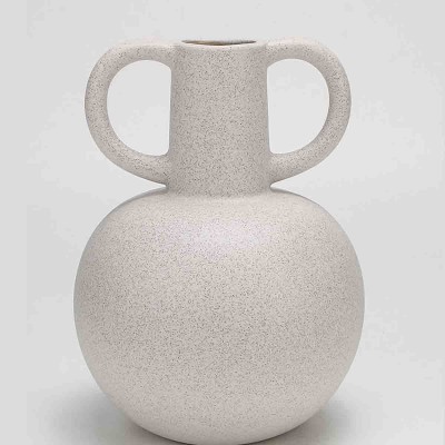 Lauren Taylor - Vase en céramique blanche avec poignées 23cm