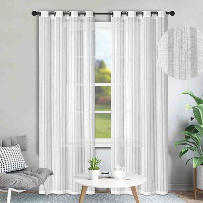 Lauren Taylor -SIA 2 PK White Textured Sheer Panels