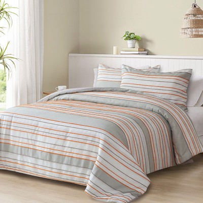 Lauren Taylor -TIA Striped Jacquard Comforter Set