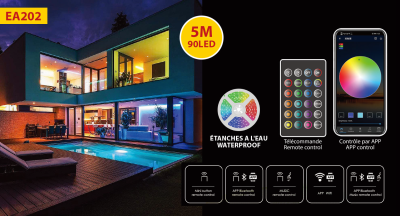 Adaptateur wifi pour télécommande de bande LED -5M