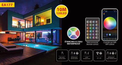 Adaptateur wifi pour télécommande de bande LED - 10M