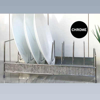 Porte-couvercle chromé avec décoration en faux diamant