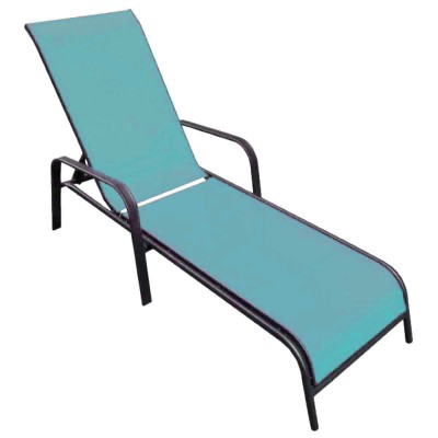 Chaise longue en textilène avec cadre en acier | Assortie