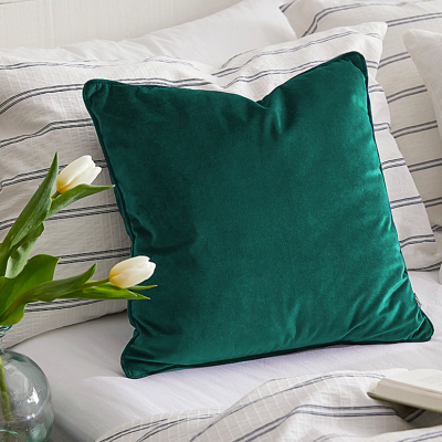 Layla-Coussin Velours Fermeture Invisible