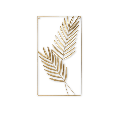Metal Gold Leaf Wall Art 50x25