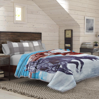 Mink Blankets  Black Horse