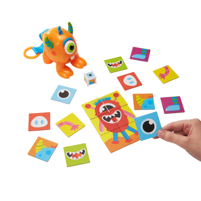 Fisher-Price ​Roll-A- Match Card Game with Monster Theme
