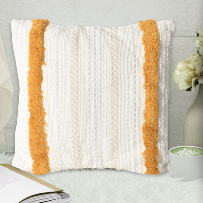 Lauren Taylor - Coussin en toile de jute touffeté LUNA