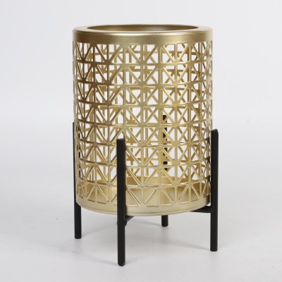 Gold Candle Holder 21 W/ Black Stand