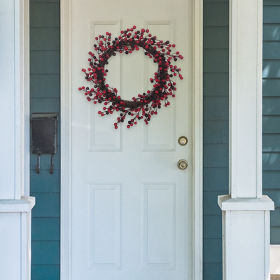 Rustic Cranberry Wreath 21  45.5cm