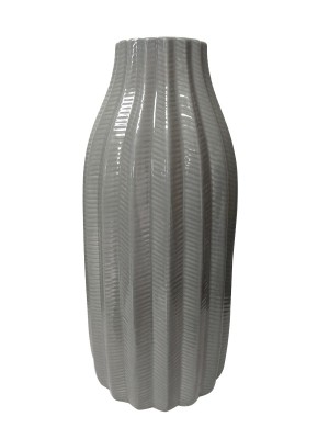 Vase Grey Textured Ceramic 