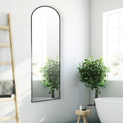 40x150" Arch Aluminum Mirror with Black Frame