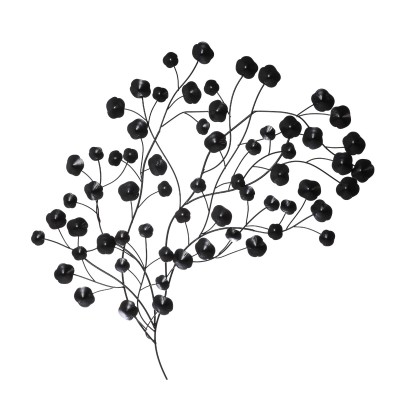 Lauren Taylor - Art mural floral noir en métal