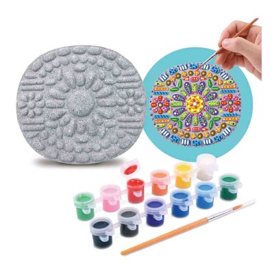 Paint Your Own-round Stepping Stone-cement