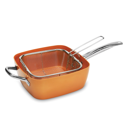MASSIMO - Ensemble pour friture en cuivre