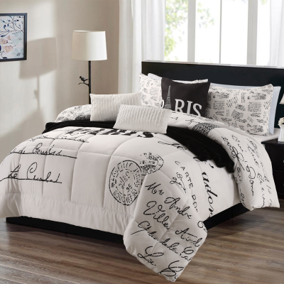 Paris Jazz- Comforter Black/white