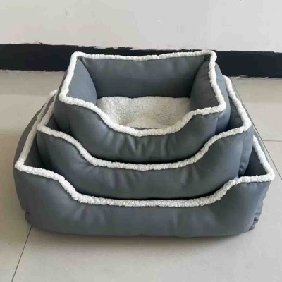 Paws and Whiskers- Pet Bed Grey White