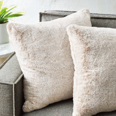2 lots de coussins en lapin