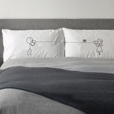 Pair Of His & Her Matching Pillowcases