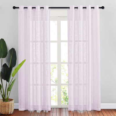 Lauren Taylor -Alethia 2pk 54x84 Solid Faux Linen Grommet Panel