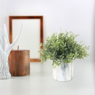 Pot en papier aspect marbré herbe 10.16x10.16x21.59
