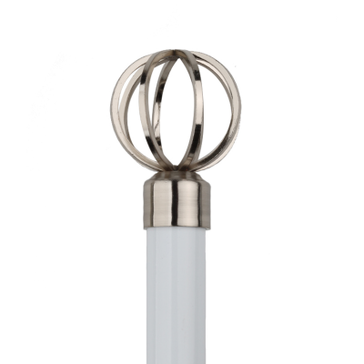 Yoder- Pole Set White and chrome