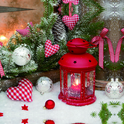 Toile Led Xmas 45x45