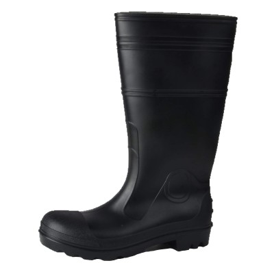 Tuff & Durable® - Bottes de pluie avec embout et plaque en acier | Noir
