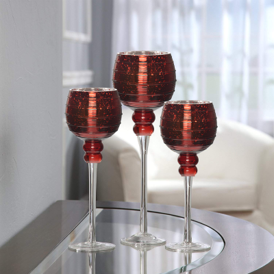 Hurricane Candle 3pc Red