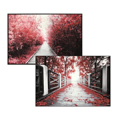 1Canvas Red Forest 80x120 Framed