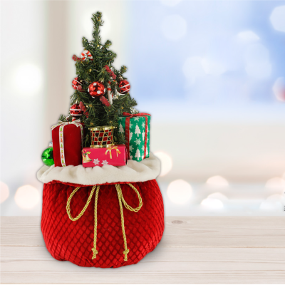 Xmas Gift Bag Tree Red 26x60cm