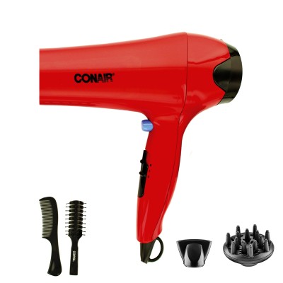 CONAIR - Sèche-cheveux avec accessoires - Rouge