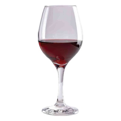 Set/4 Amber Red Wine Glasses
