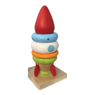 Rocket Stacking Tower Plywood & Teawood