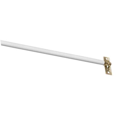 single curtain rod-White