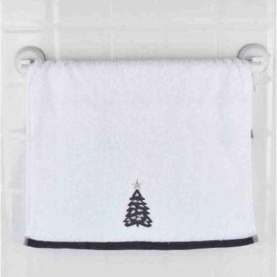 RUSTIC CABIN - Snow tress Hand Towel