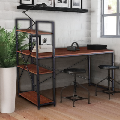 ATELIER DU NORD - Computer Desk With Bookshelf