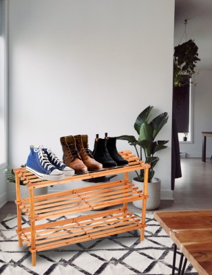 Lauren Taylor | Étagère à chaussures en bois à 3 niveaux