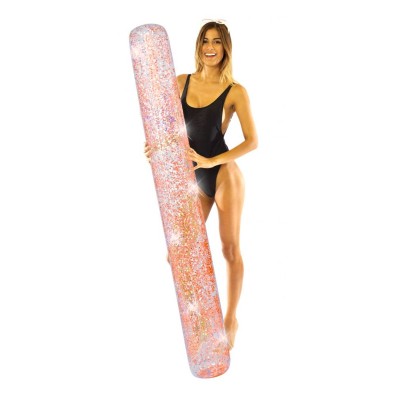 Pool Candy - Grande nouille gonflable 72'' rose or scintillant pour piscine